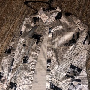Satin shirt newspaper